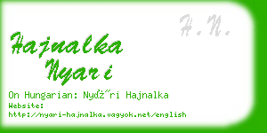 hajnalka nyari business card